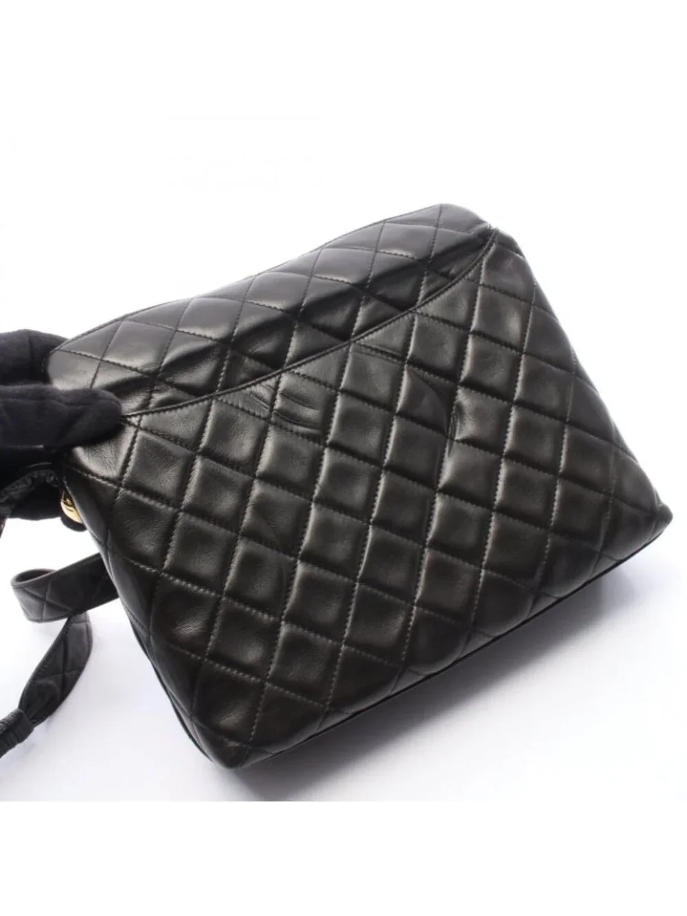 Chanel Shoulder Bag Quilted Black Lambskin